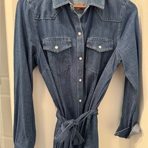UNTUCKit Blue Denim Shirt Dress Size 6